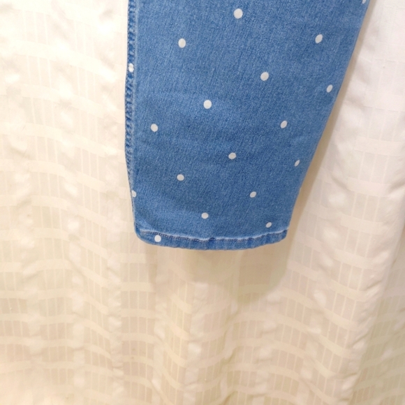 Vintage Jeans Workshop Republic Polkadot Ankle Length 5 Pocket Medium Wash Denim - Picture 12 of 14